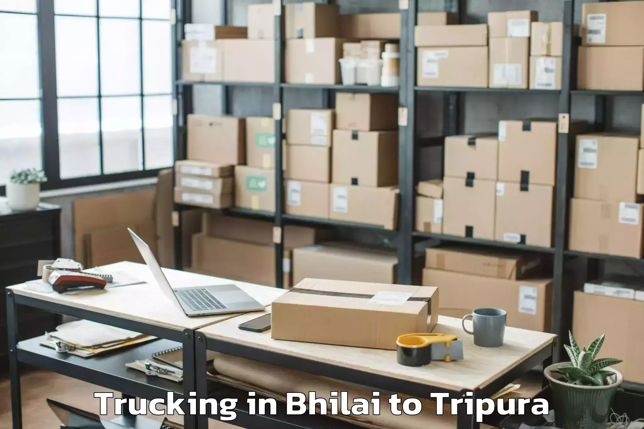 Trusted Bhilai to Kamalpur Airport Ixq Trucking